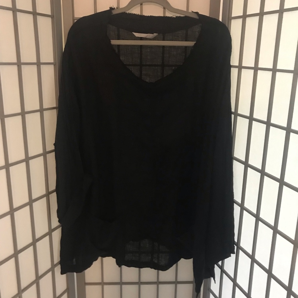 Linen Top with Pockets
